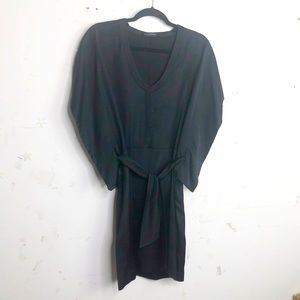 CLUB Monaco black satin dress
